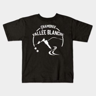 Chamonix Aiguille du Midi vintage white Kids T-Shirt